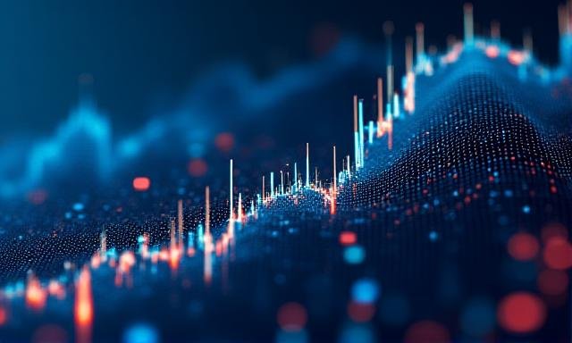 Abstract visualization of AI neural networks over the Indian stock market data